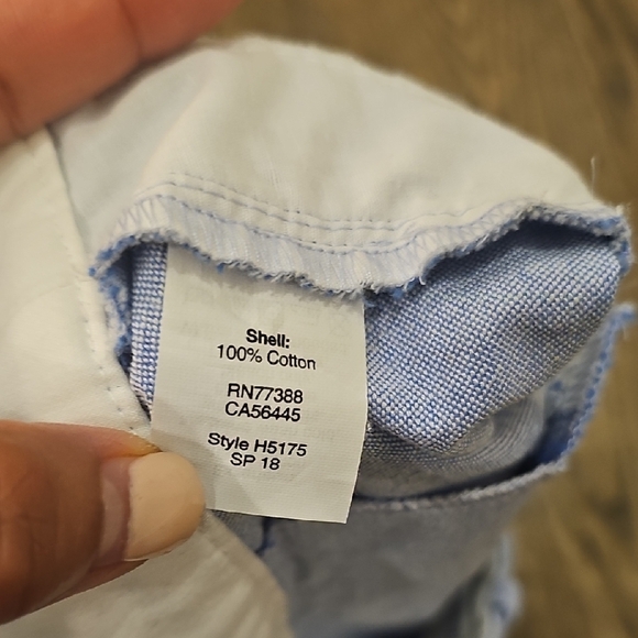 J. Crew 100% Cotton Blue Cropped Pants - Picture 5 of 7